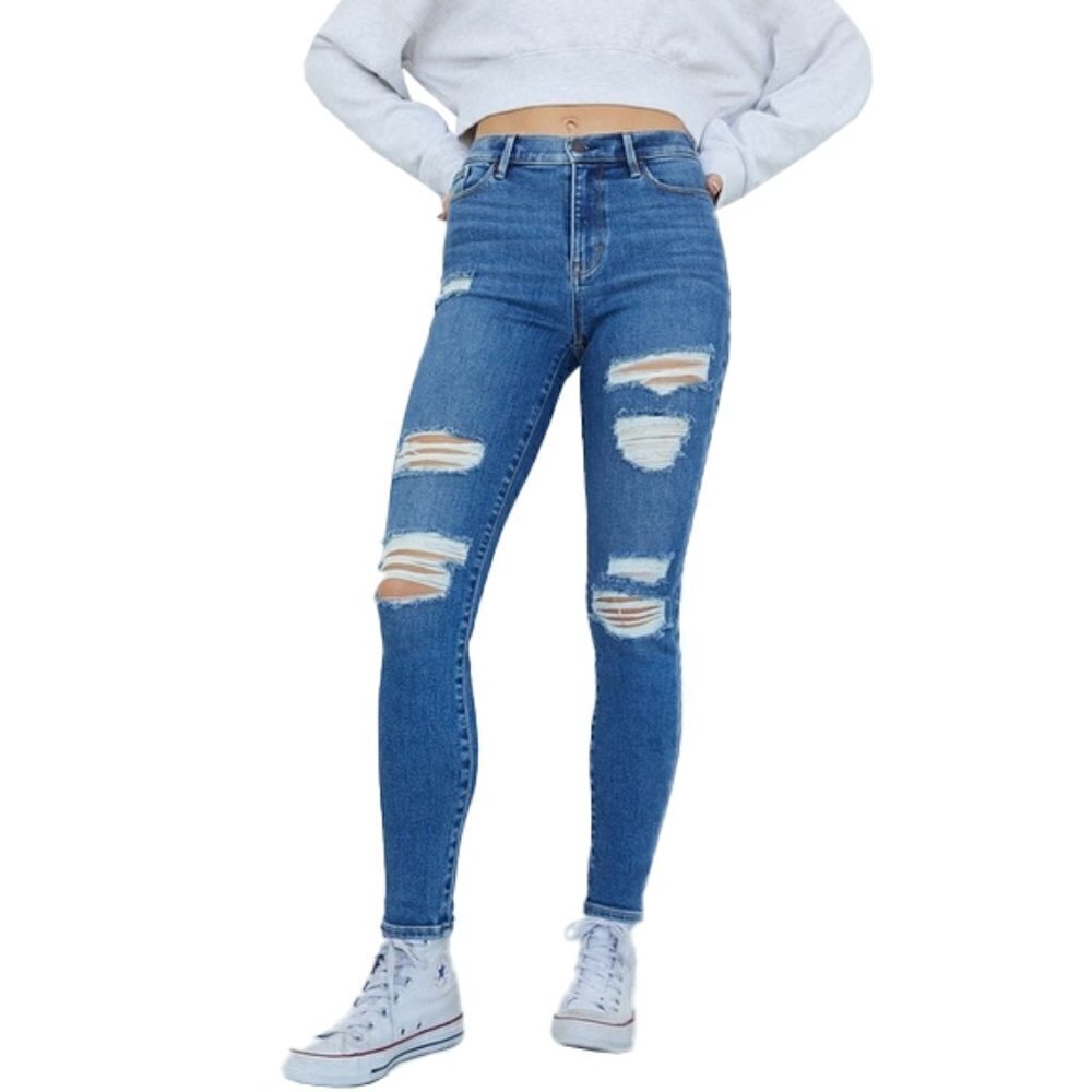 💙 PACSUN Medium Blue Super High Waisted Jeggings size 26